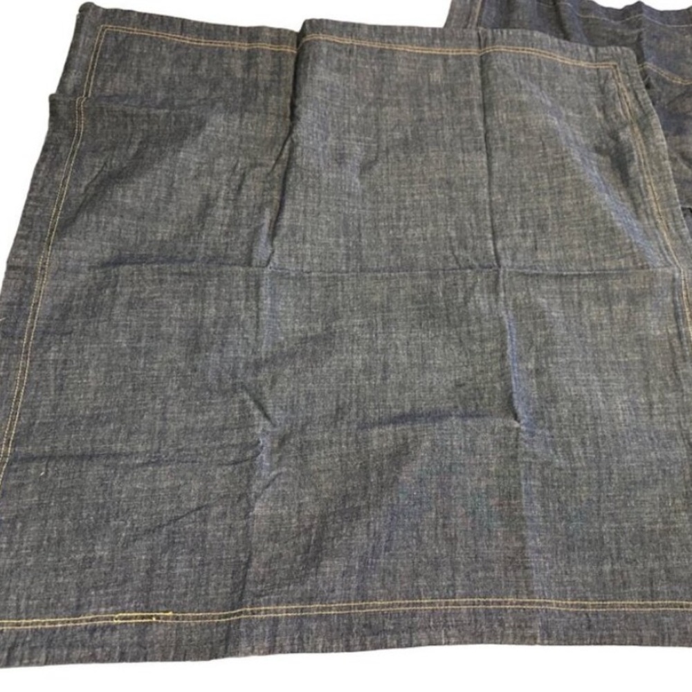 1  Euro Sham Denim-Style Cover 26"x26" zipper Cotton Blend Rustic Chic Cottage